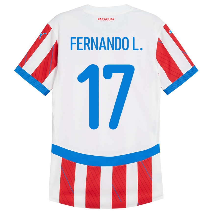 Men Football Paraguay Fernando Leguizamón #17 White Red Home Jersey 24-26 T-Shirt Nz