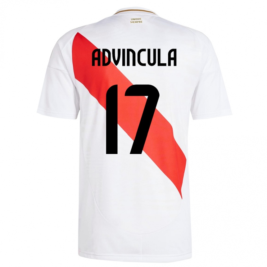 Men Football Peru Luis Advíncula #17 White Home Jersey 24-26 T-Shirt Nz