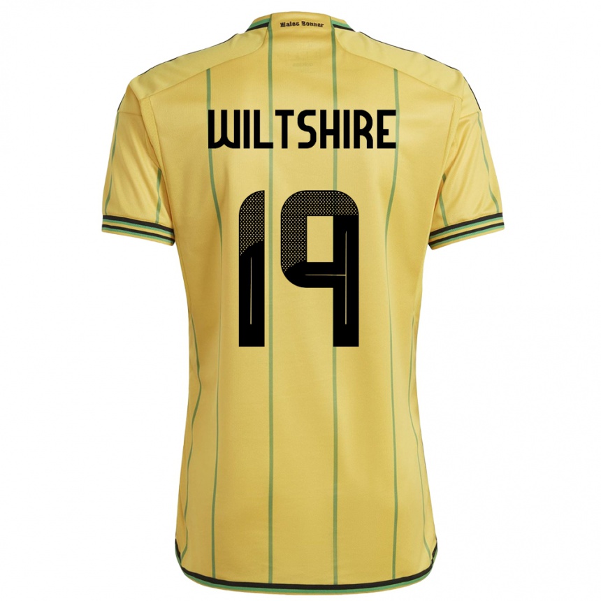 Men Football Jamaica Tiernny Wiltshire #19 Yellow Home Jersey 24-26 T-Shirt Nz