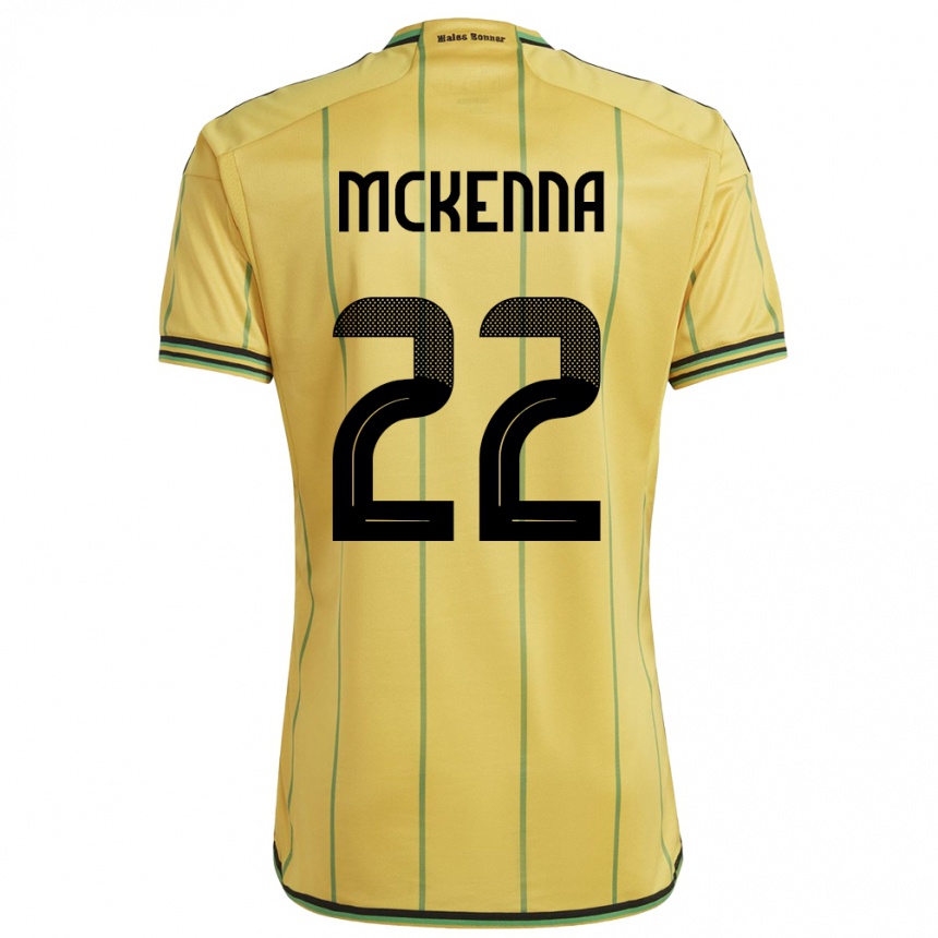 Men Football Jamaica Kayla Mckenna #22 Yellow Home Jersey 24-26 T-Shirt Nz