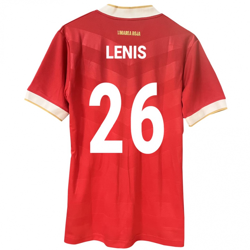 Men Football Panama Kahiser Lenis #26 Red Home Jersey 24-26 T-Shirt Nz