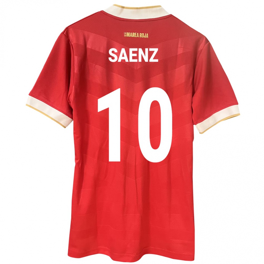 Men Football Panama Gloria Sáenz #10 Red Home Jersey 24-26 T-Shirt Nz