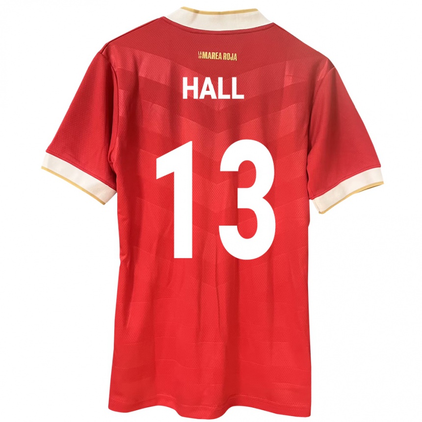 Men Football Panama Gianna Hall #13 Red Home Jersey 24-26 T-Shirt Nz