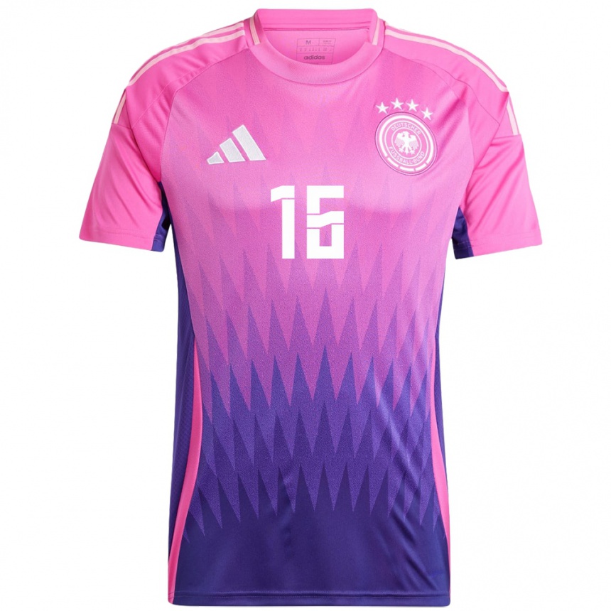 Men Football Germany Eric Martel #16 Pink Purple Away Jersey 24-26 T-Shirt Nz