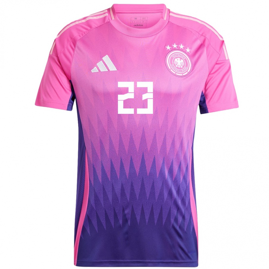 Men Football Germany Noah Atubolu #23 Pink Purple Away Jersey 24-26 T-Shirt Nz