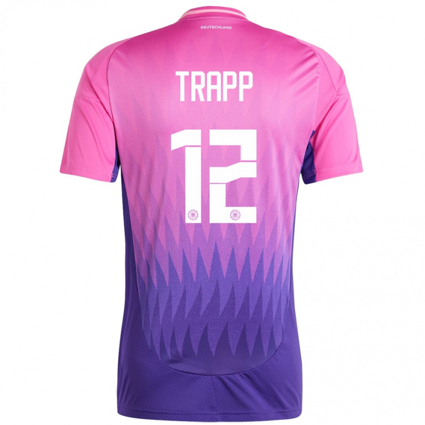 Men Football Germany Kevin Trapp #12 Pink Purple Away Jersey 24-26 T-Shirt Nz