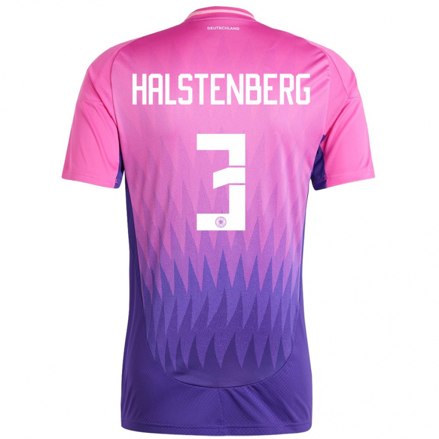 Men Football Germany Marcel Halstenberg #3 Pink Purple Away Jersey 24-26 T-Shirt Nz