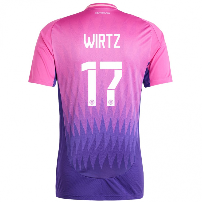 Men Football Germany Florian Wirtz #17 Pink Purple Away Jersey 24-26 T-Shirt Nz