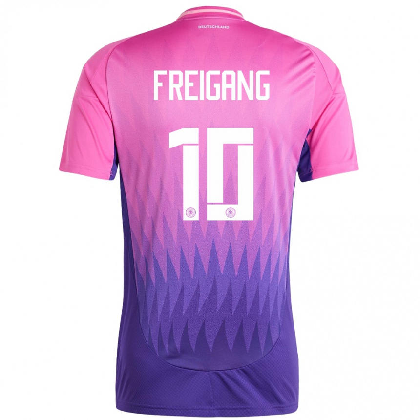 Men Football Germany Laura Freigang #10 Pink Purple Away Jersey 24-26 T-Shirt Nz