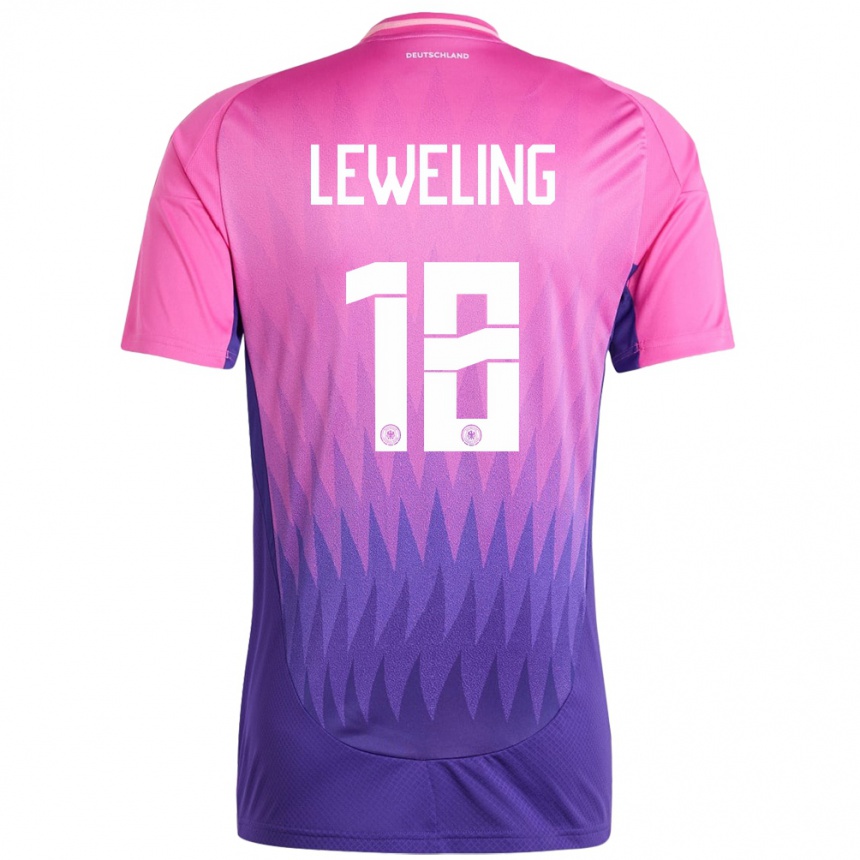 Men Football Germany Jamie Leweling #18 Pink Purple Away Jersey 24-26 T-Shirt Nz