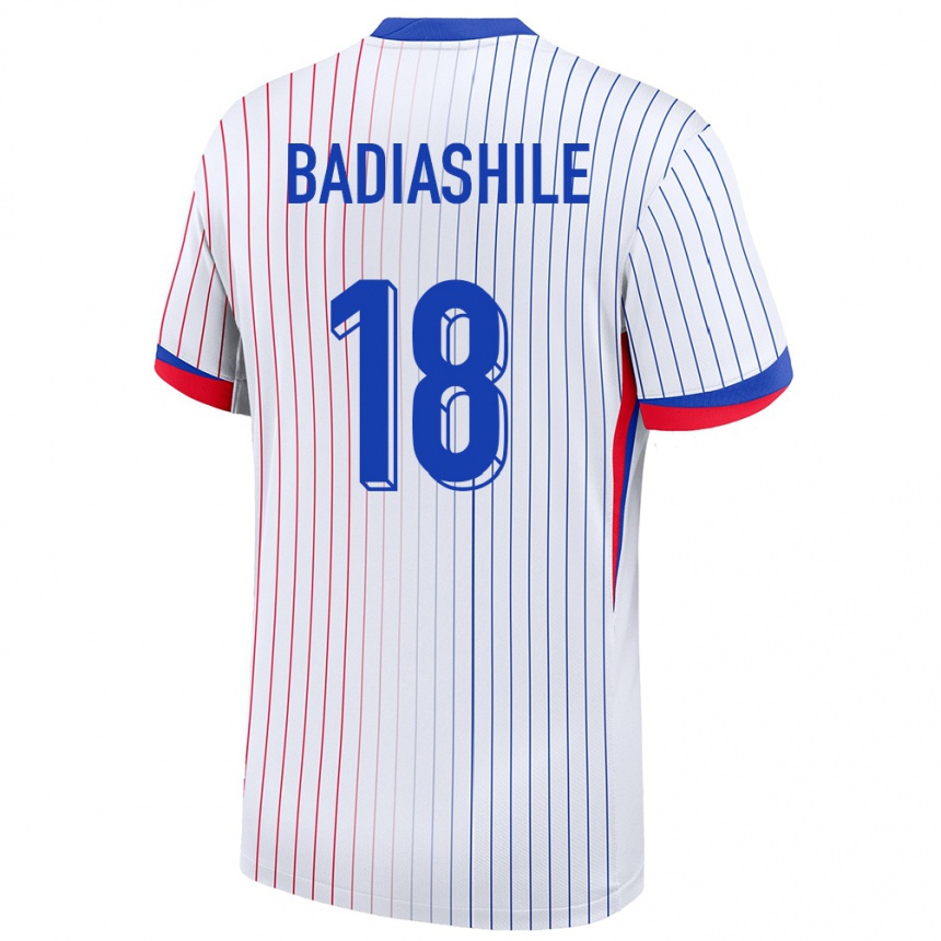 Men Football France Benoit Badiashile #18 White Away Jersey 24-26 T-Shirt Nz