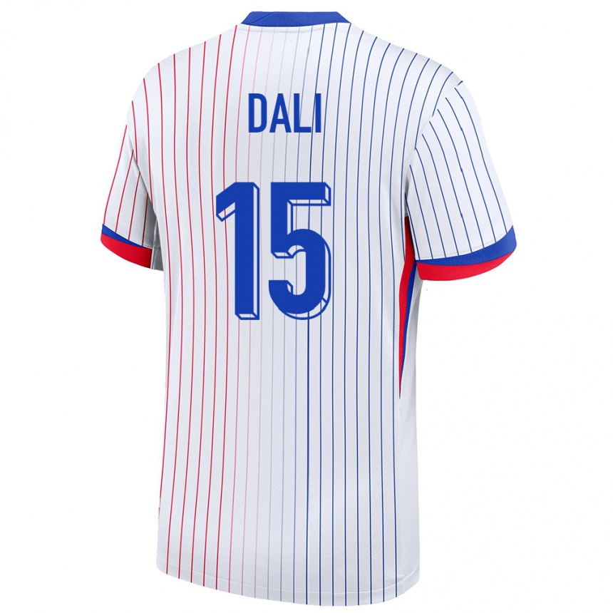 Men Football France Kenza Dali #15 White Away Jersey 24-26 T-Shirt Nz