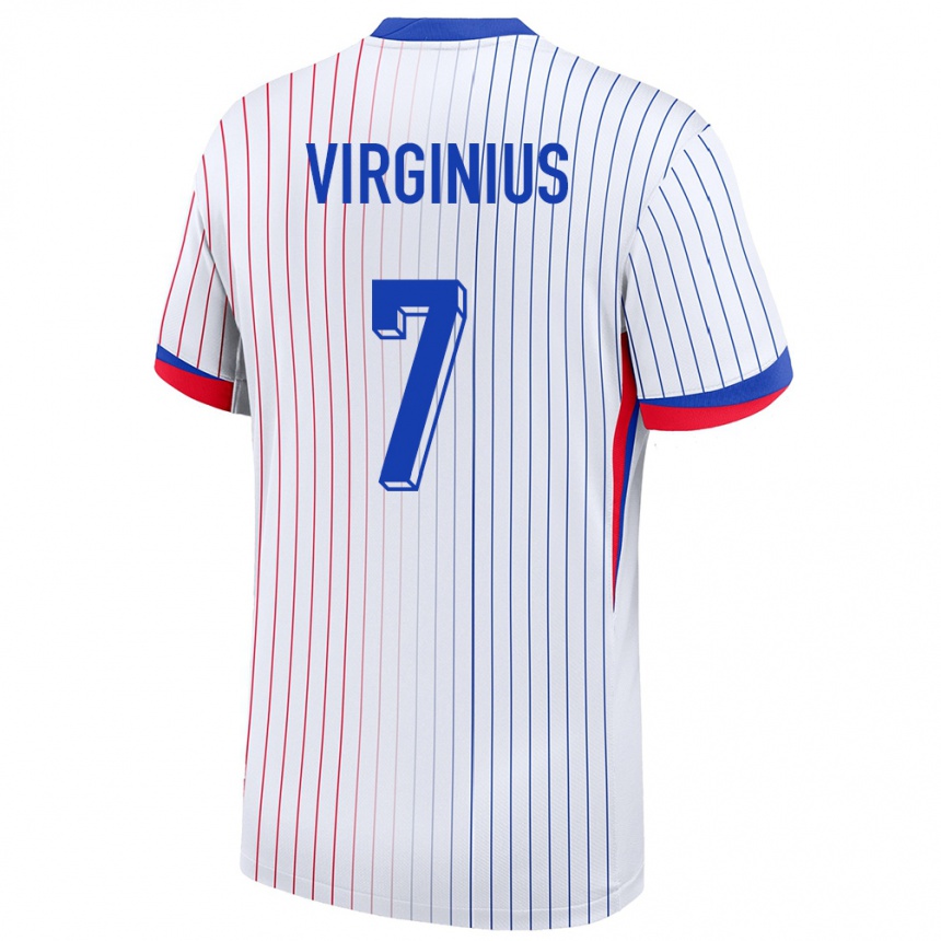 Men Football France Alan Virginius #7 White Away Jersey 24-26 T-Shirt Nz