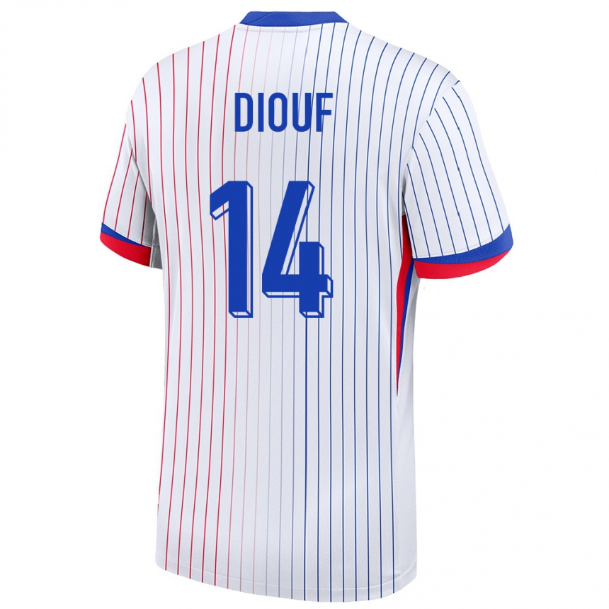 Men Football France Andy Diouf #14 White Away Jersey 24-26 T-Shirt Nz