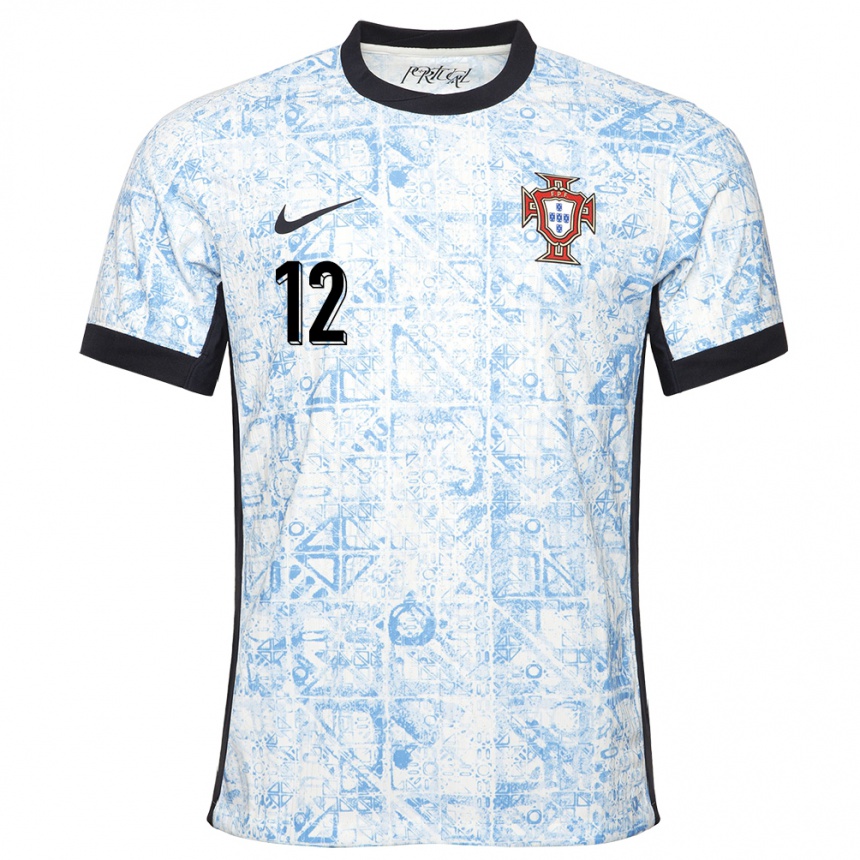 Men Football Portugal David Ivanov #12 Cream Blue Away Jersey 24-26 T-Shirt Nz