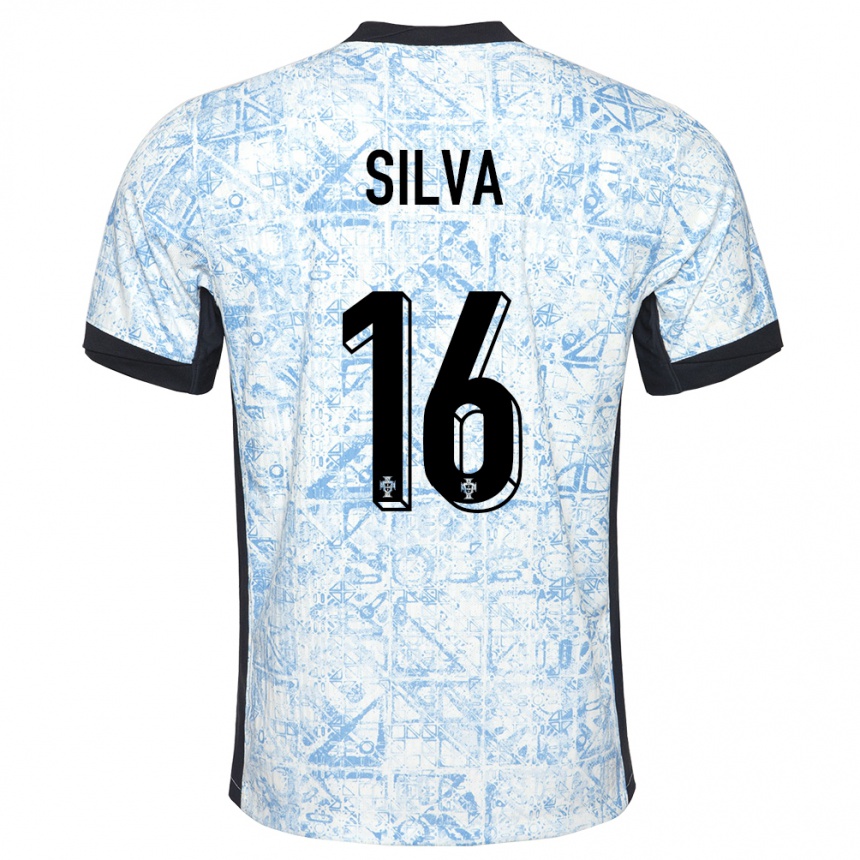 Men Football Portugal Diana Silva #16 Cream Blue Away Jersey 24-26 T-Shirt Nz