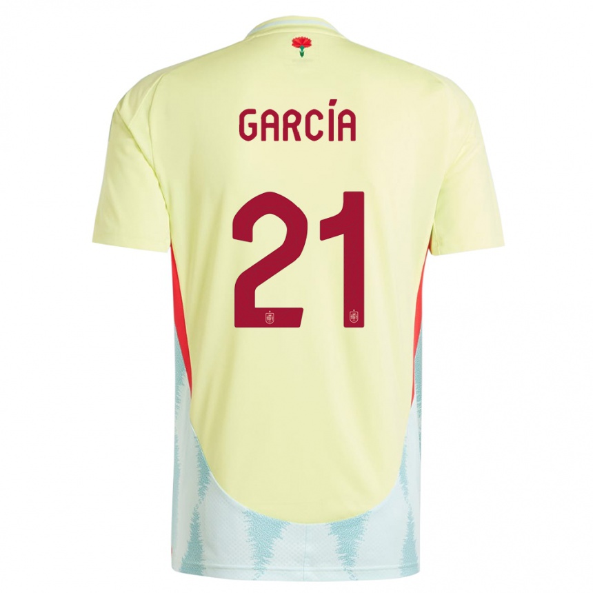 Men Football Spain Sheila Garcia #21 Yellow Away Jersey 24-26 T-Shirt Nz