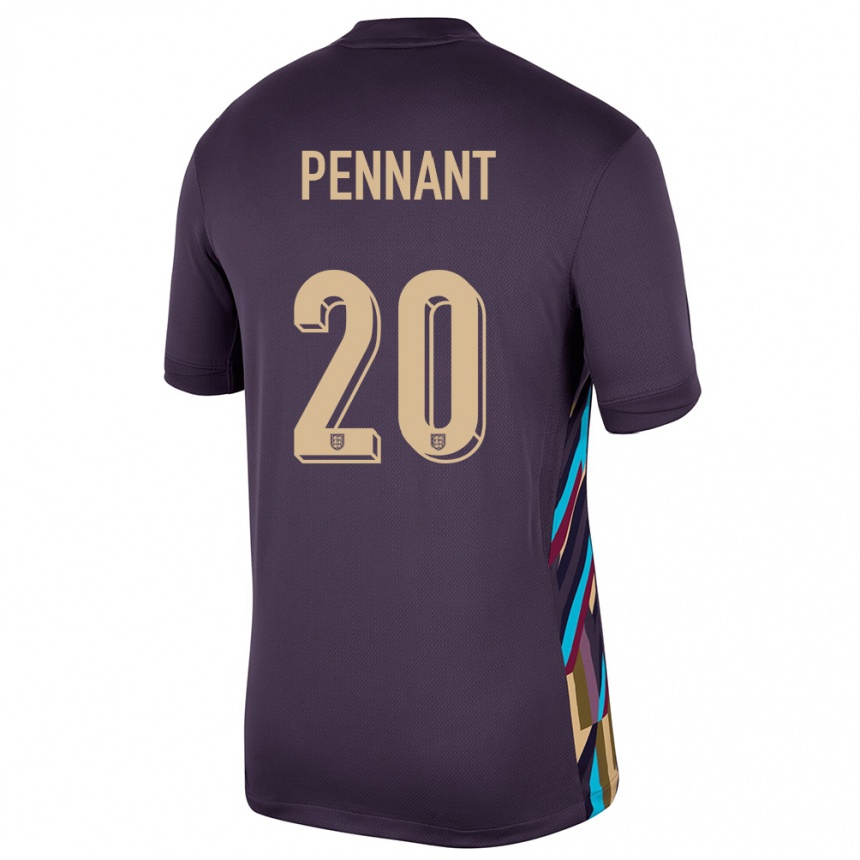 Men Football England Kian Pennant #20 Dark Raisin Away Jersey 24-26 T-Shirt Nz