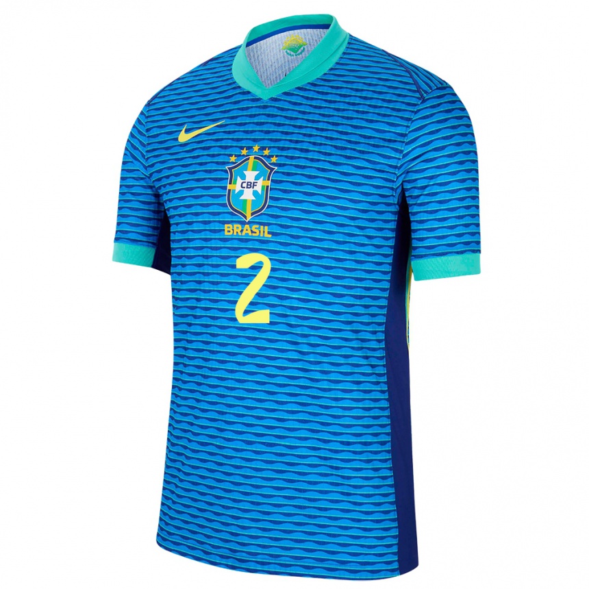 Men Football Brazil Vinicius Tobias #2 Blue Away Jersey 24-26 T-Shirt Nz