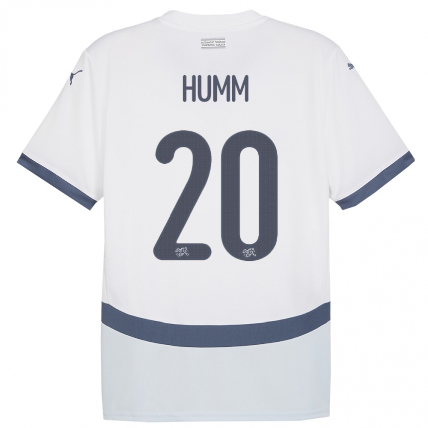 Men Football Switzerland Fabienne Humm #20 White Away Jersey 24-26 T-Shirt Nz