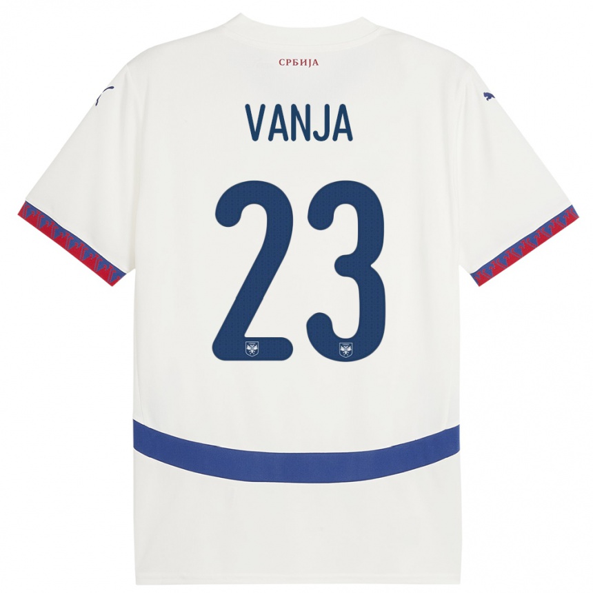 Men Football Serbia Vanja Milinkovic-Savic #23 White Away Jersey 24-26 T-Shirt Nz