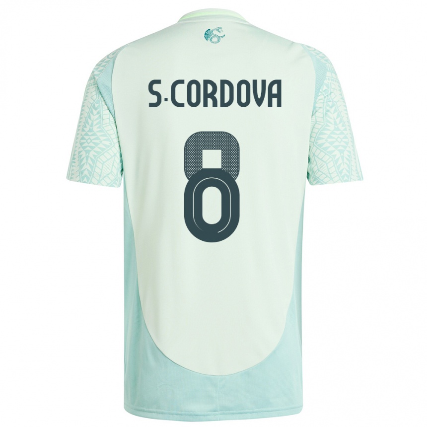 Men Football Mexico Sebastian Cordova #8 Linen Green Away Jersey 24-26 T-Shirt Nz