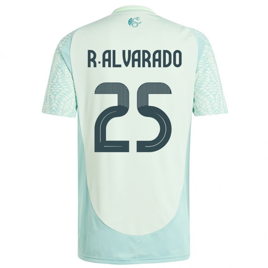 Men Football Mexico Roberto Alvarado #25 Linen Green Away Jersey 24-26 T-Shirt Nz