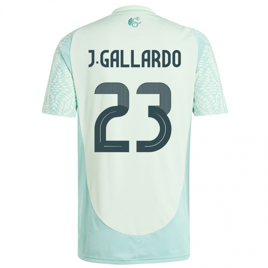 Men Football Mexico Jesus Gallardo #23 Linen Green Away Jersey 24-26 T-Shirt Nz