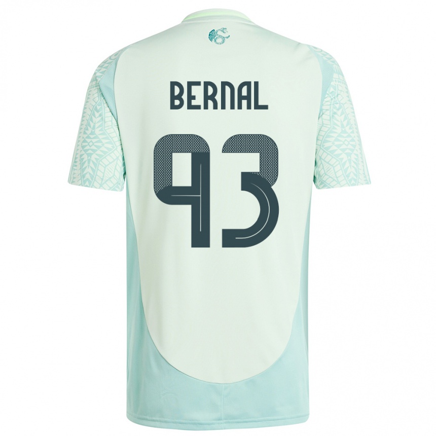 Men Football Mexico Rebeca Bernal #93 Linen Green Away Jersey 24-26 T-Shirt Nz