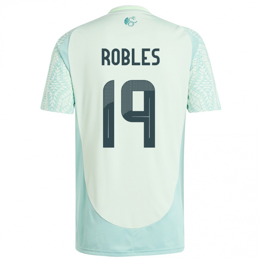 Men Football Mexico Angel Robles #19 Linen Green Away Jersey 24-26 T-Shirt Nz