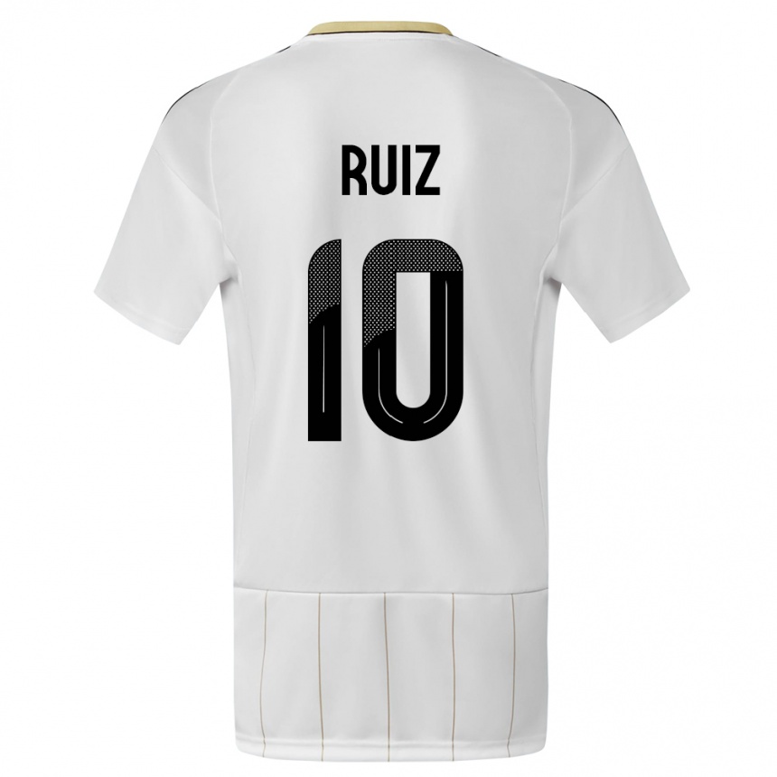 Men Football Costa Rica Bryan Ruiz 10 White Away Jersey 24 26 T Shirt Nz