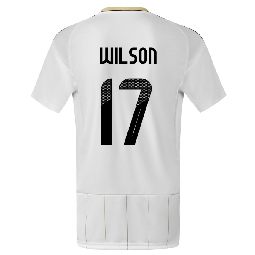 Men Football Costa Rica Roan Wilson #17 White Away Jersey 24-26 T-Shirt Nz