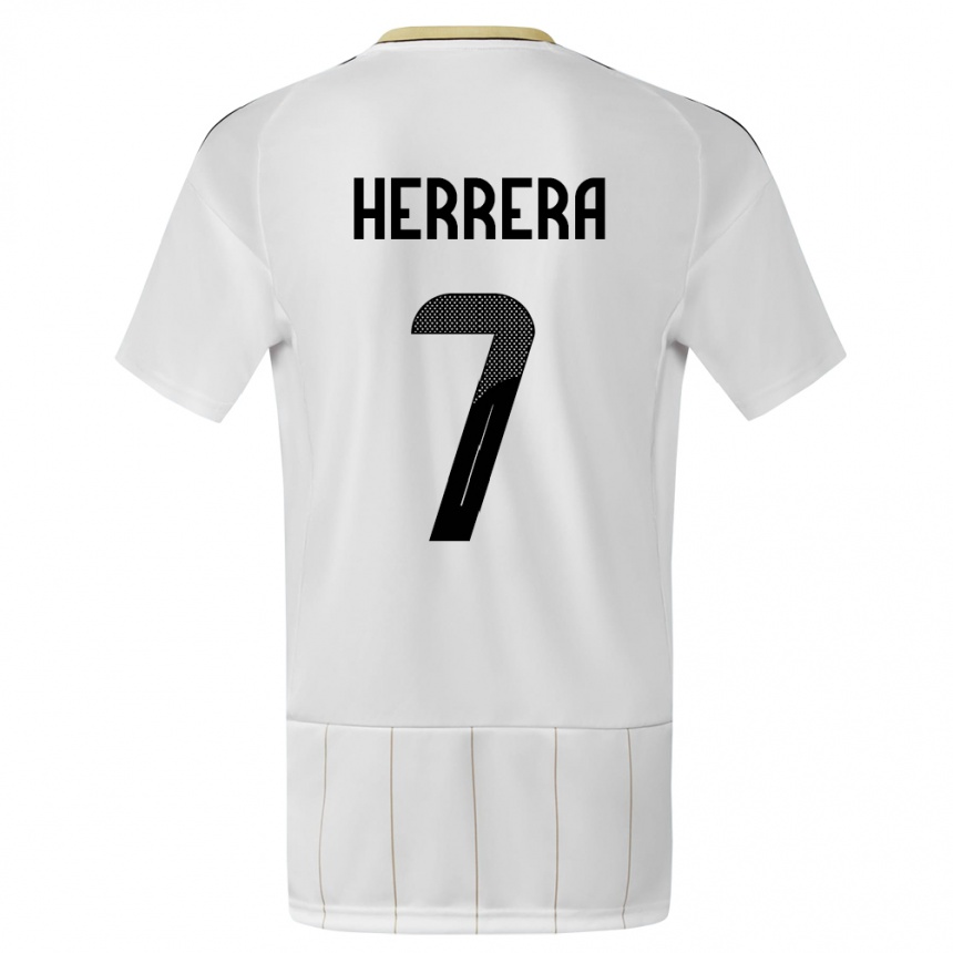 Men Football Costa Rica Melissa Herrera #7 White Away Jersey 24-26 T-Shirt Nz