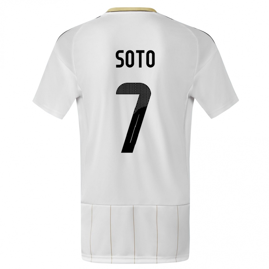 Men Football Costa Rica Andrey Soto #7 White Away Jersey 24-26 T-Shirt Nz