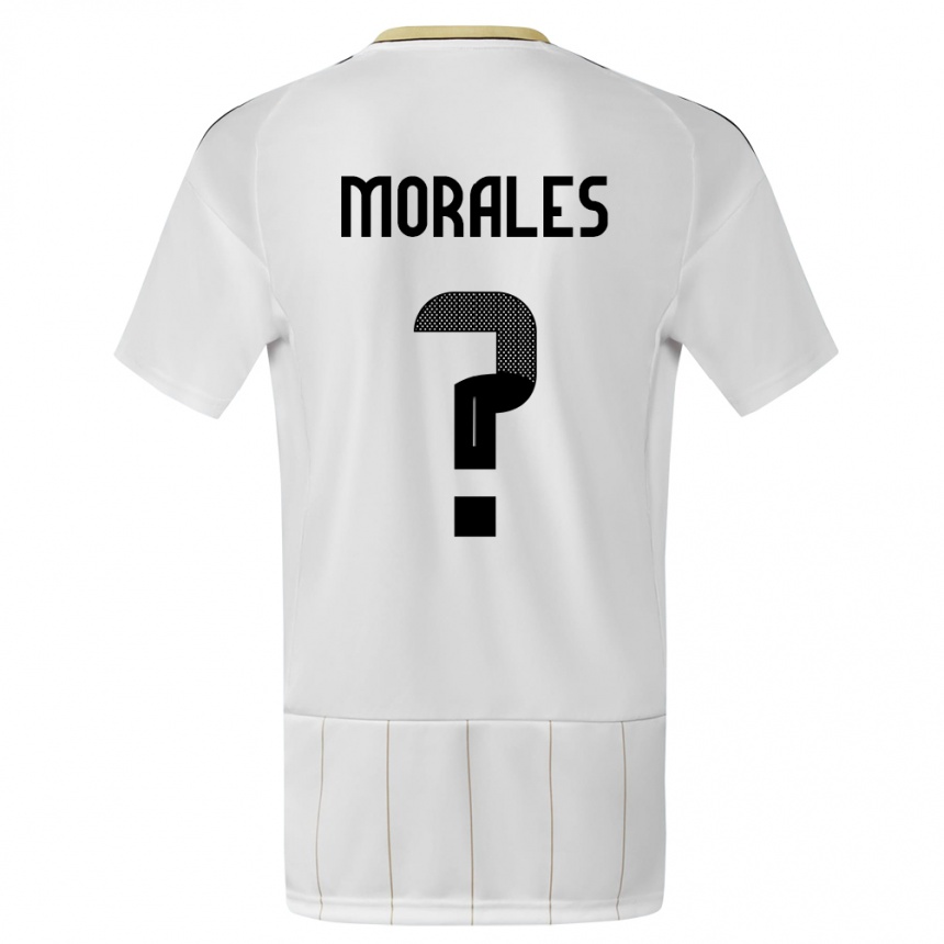 Men Football Costa Rica Bryan Morales #0 White Away Jersey 24-26 T-Shirt Nz