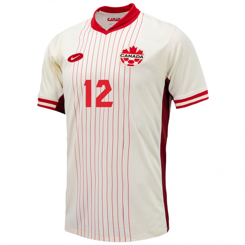 Men Football Canada Ike Ugbo #12 White Away Jersey 24-26 T-Shirt Nz