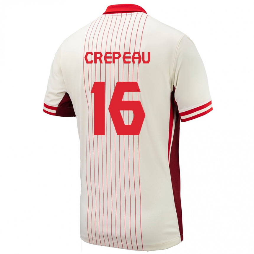 Men Football Canada Maxime Crepeau #16 White Away Jersey 24-26 T-Shirt Nz