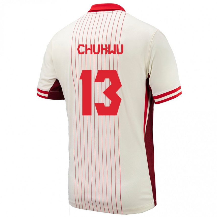 Men Football Canada Richard Chukwu #13 White Away Jersey 24-26 T-Shirt Nz