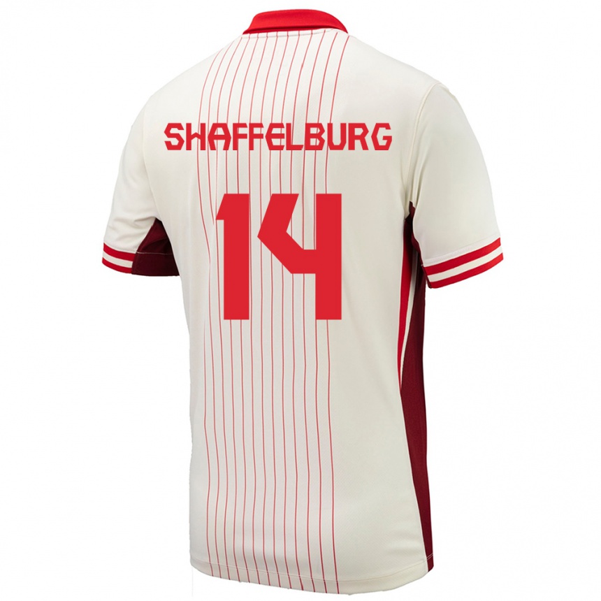 Men Football Canada Jacob Shaffelburg #14 White Away Jersey 24-26 T-Shirt Nz