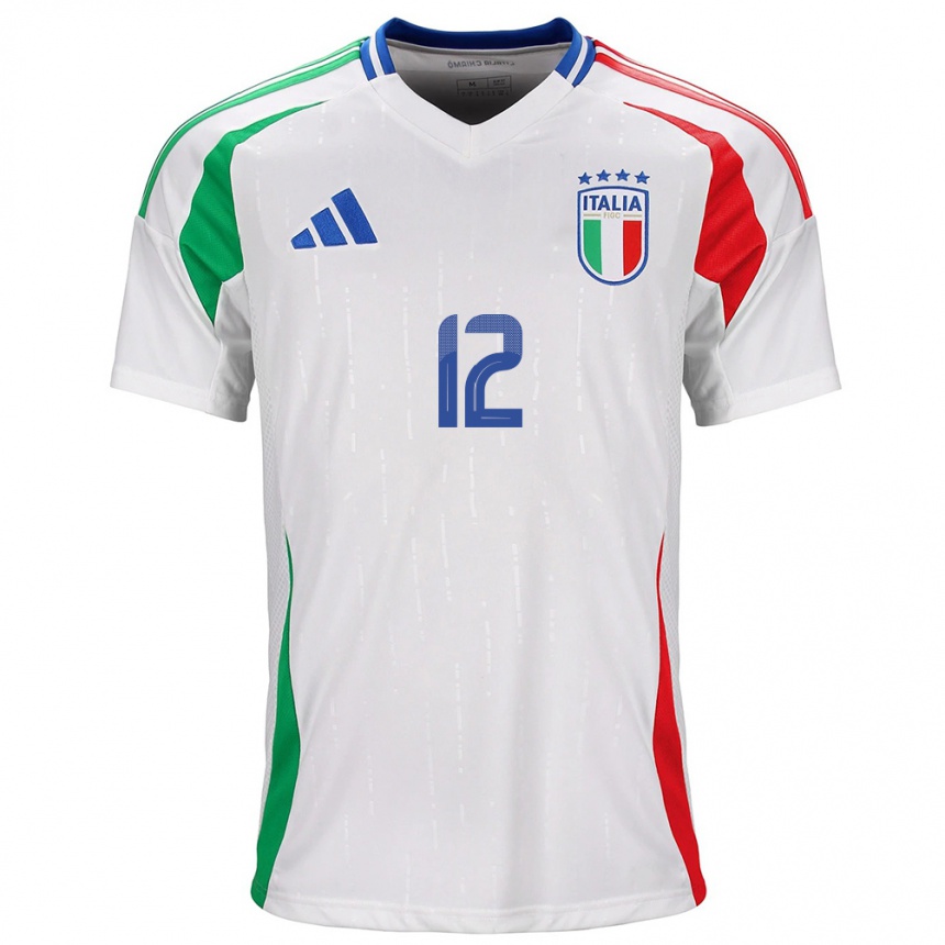 Men Football Italy Rachele Baldi #12 White Away Jersey 24-26 T-Shirt Nz