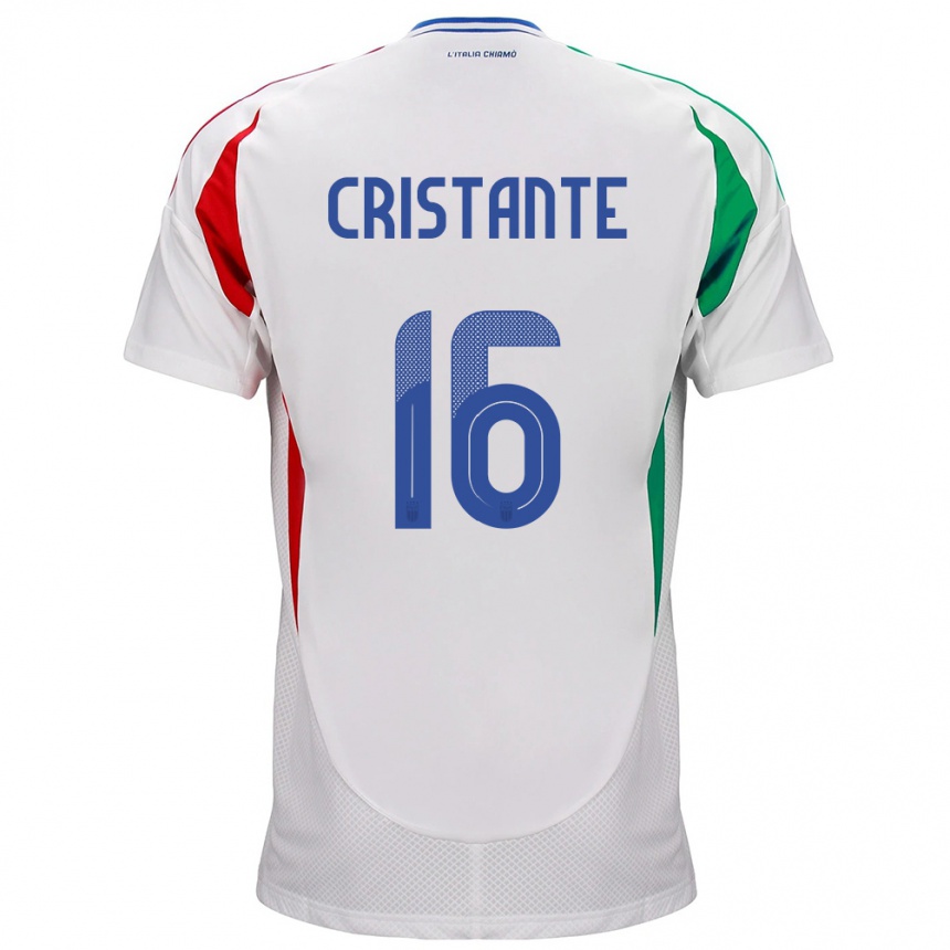 Men Football Italy Bryan Cristante #16 White Away Jersey 24-26 T-Shirt Nz