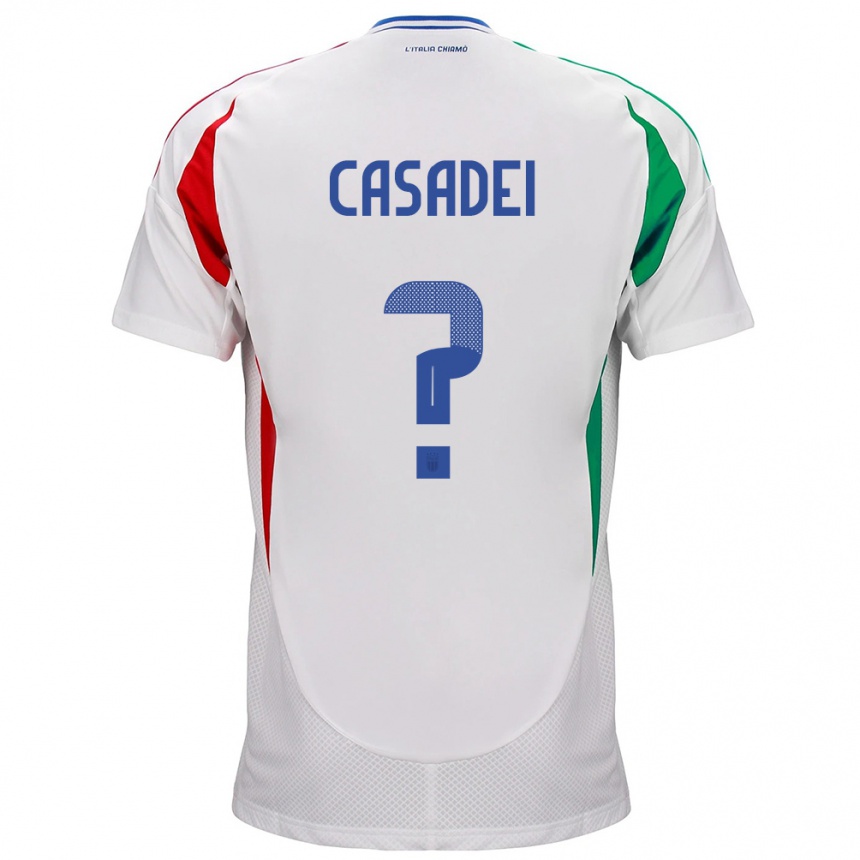 Men Football Italy Cesare Casadei #0 White Away Jersey 24-26 T-Shirt Nz