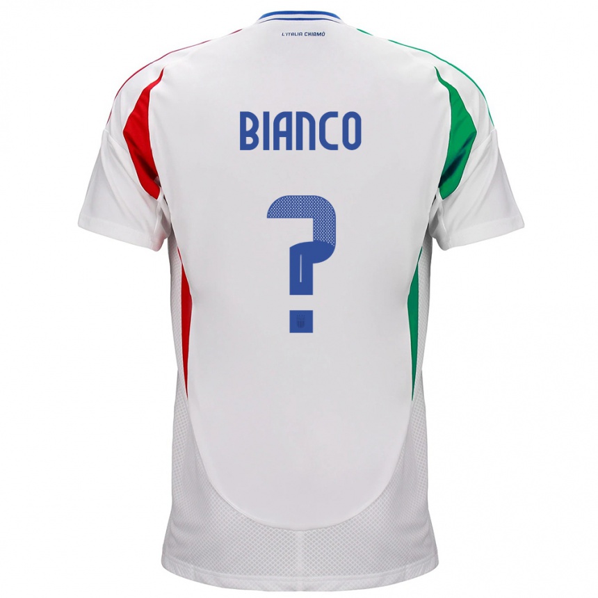 Men Football Italy Alessandro Bianco #0 White Away Jersey 24-26 T-Shirt Nz