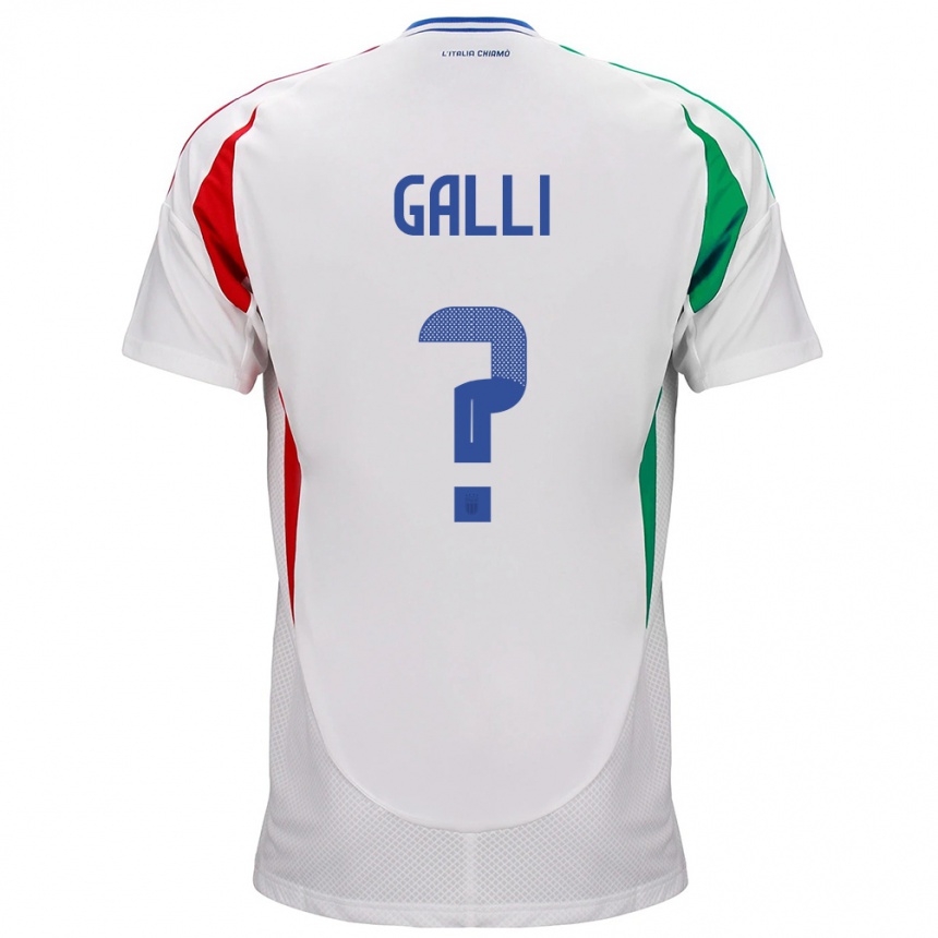 Men Football Italy Aurora Galli #0 White Away Jersey 24-26 T-Shirt Nz