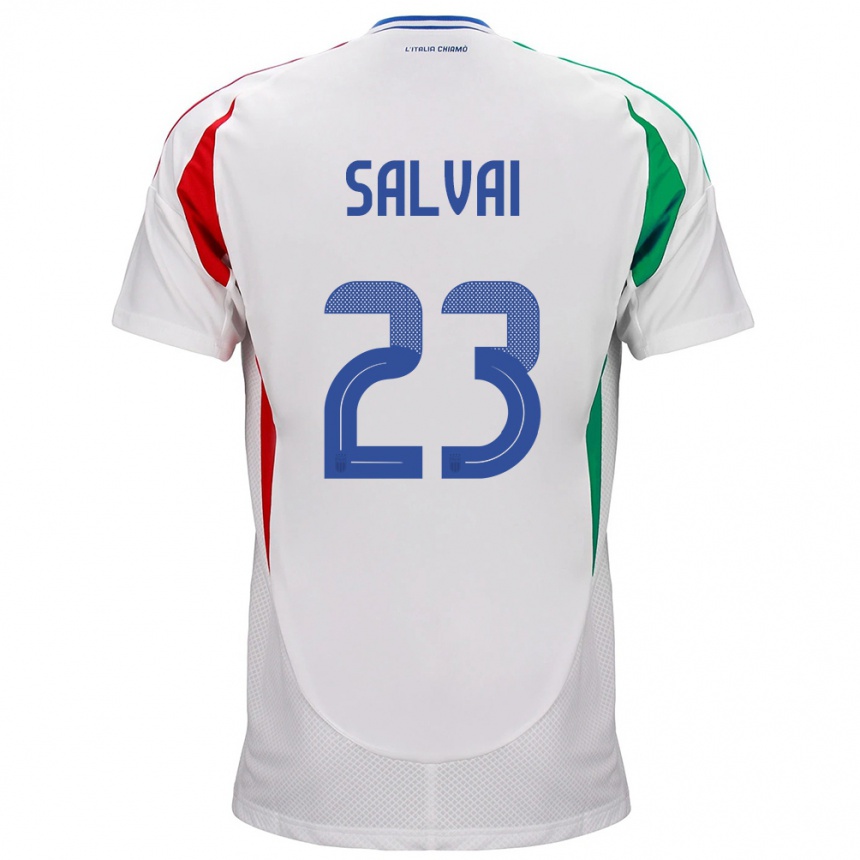 Men Football Italy Cecilia Salvai #23 White Away Jersey 24-26 T-Shirt Nz