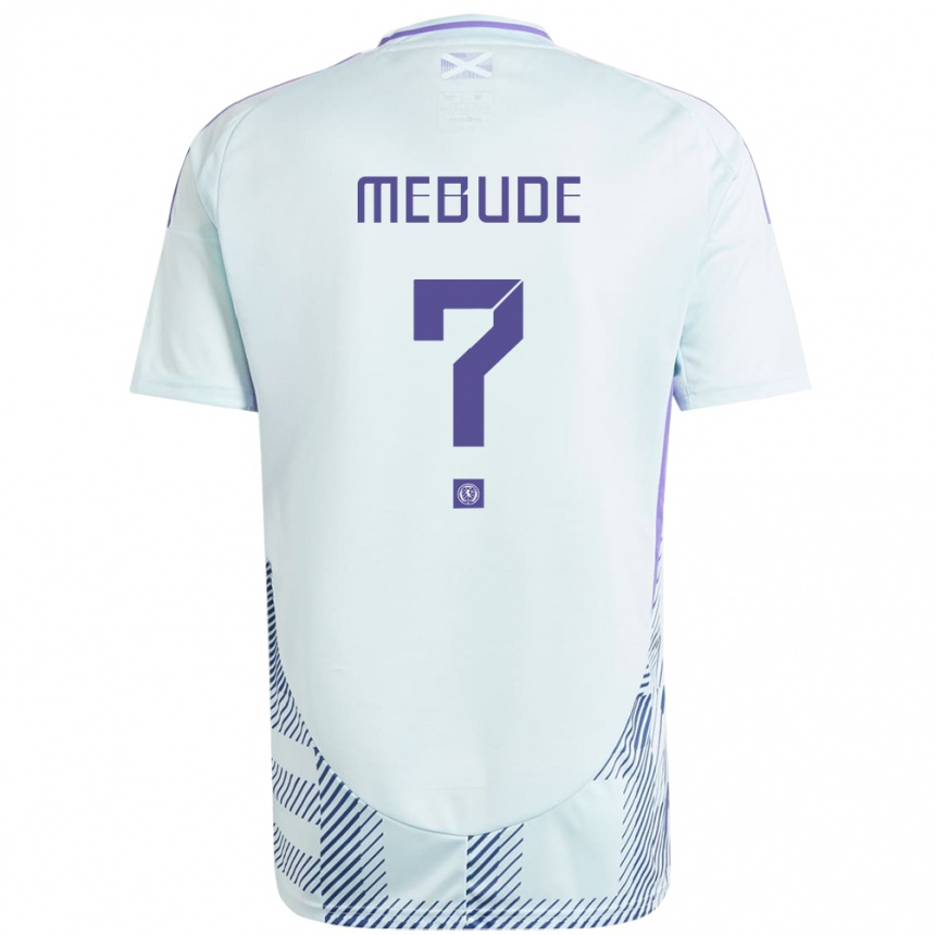 Men Football Scotland Adedire Mebude #0 Light Mint Blue Away Jersey 24-26 T-Shirt Nz