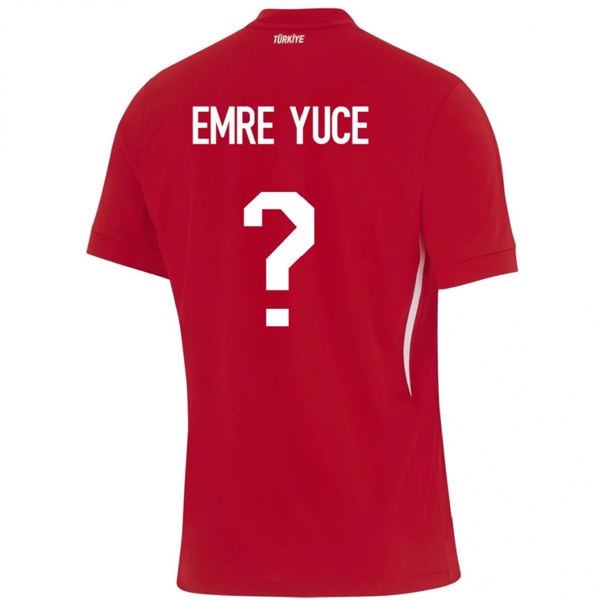 Men Football Turkey Yunus Emre Yüce #0 Red Away Jersey 24-26 T-Shirt Nz