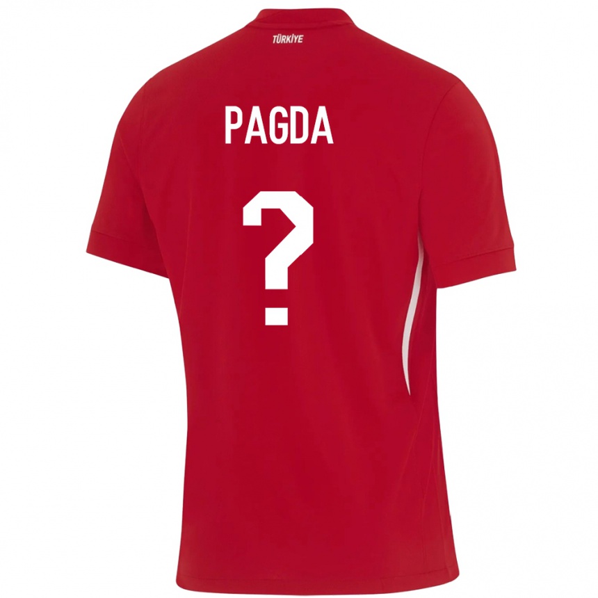 Men Football Turkey Ali Pağda #0 Red Away Jersey 24-26 T-Shirt Nz