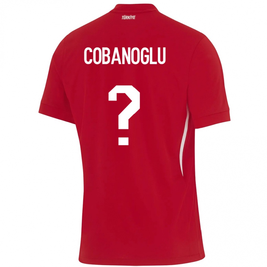 Men Football Turkey Ahmet Çobanoğlu #0 Red Away Jersey 24-26 T-Shirt Nz