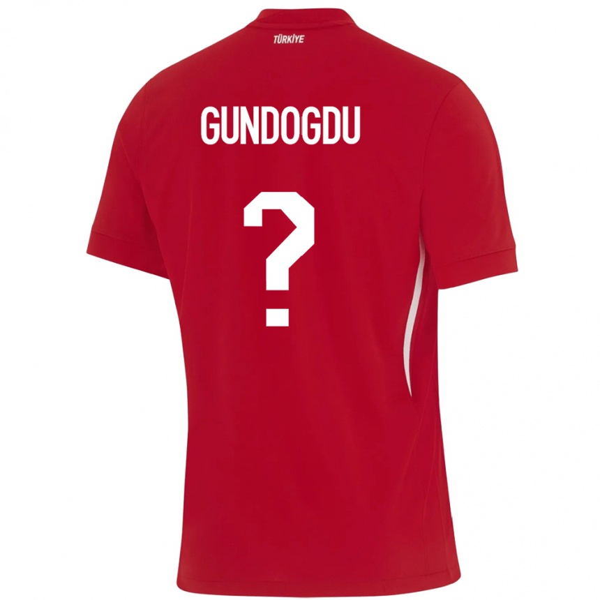 Men Football Turkey Kevser Gündoğdu #0 Red Away Jersey 24-26 T-Shirt Nz